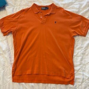 Large Orange with Blue logo soft Polo by Ralph Lauren